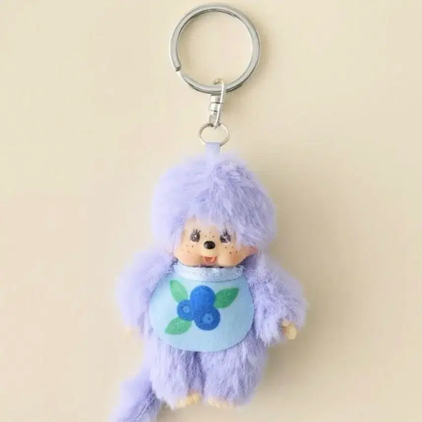 [BUNJANG] Monchhichi European Blueberry Keychain / 몬치치 유럽 블루베리 키링
