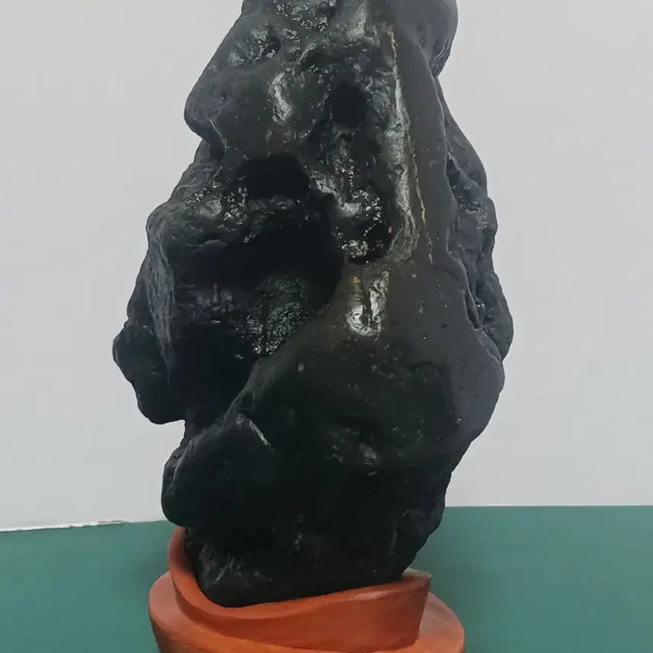 [BUNJANG] Natural Stone Sculpture with Wooden Base / 수석(변화석)