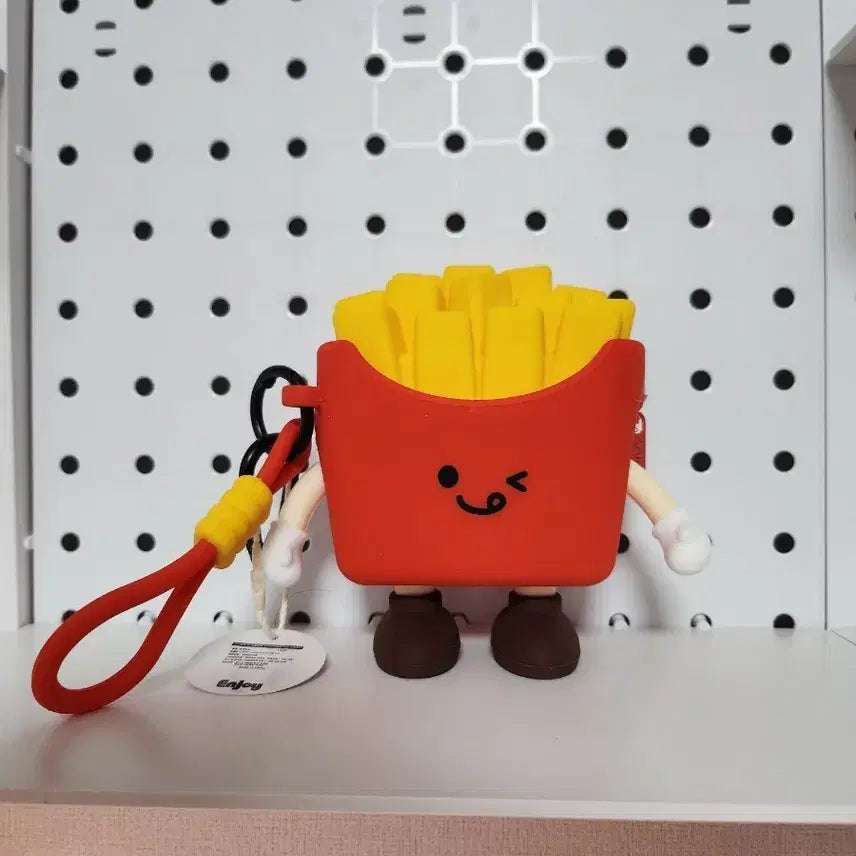 [BUNJANG] French Fries Silicone Pouch Bag Charm / 감자튀김 실리콘 파우치 가방걸이