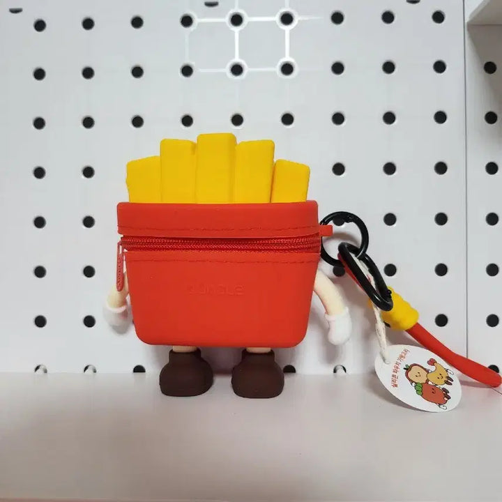 [BUNJANG] French Fries Silicone Pouch Bag Charm / 감자튀김 실리콘 파우치 가방걸이