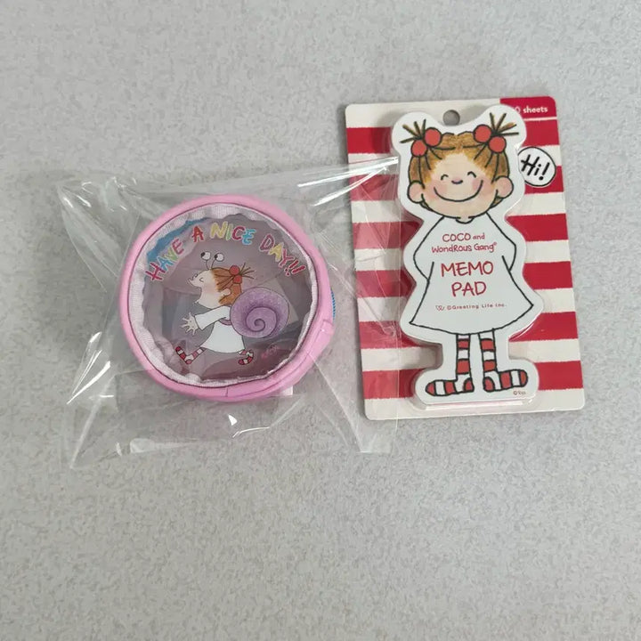 [BUNJANG] Coco Character Mini Pouch &amp; Memo Pad Bundle Set / 일괄) 일본캐릭 코코 미니 파우치 메모패드 메모지