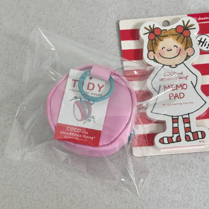 [BUNJANG] Coco Character Mini Pouch &amp; Memo Pad Bundle Set / 일괄) 일본캐릭 코코 미니 파우치 메모패드 메모지