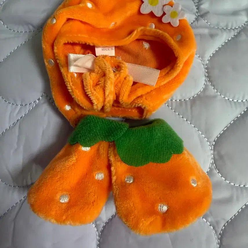 [BUNJANG] Strawberry Shaped Orange Doll Clothes / 딸기모양 오랜지 인형옷