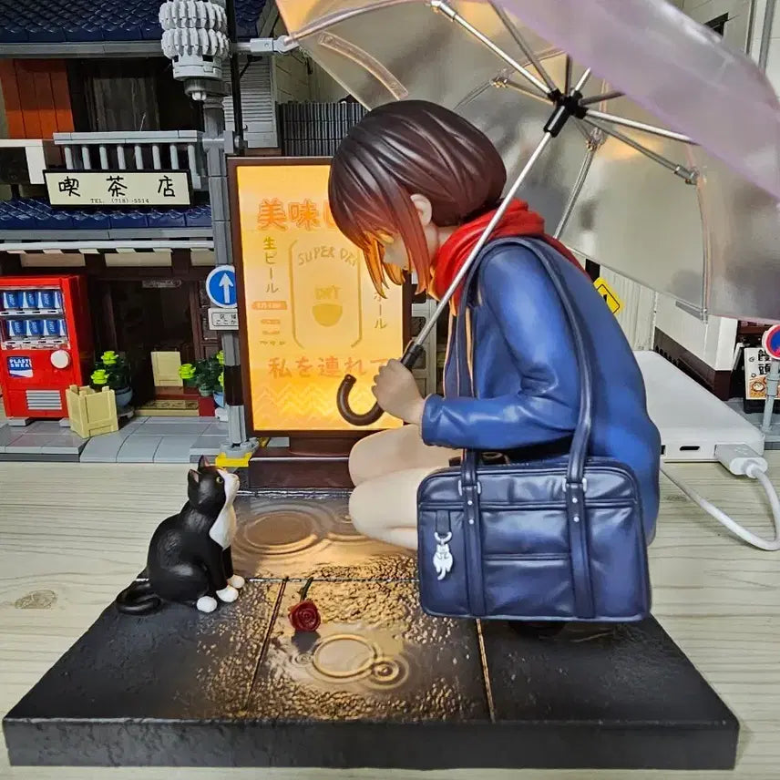 [BUNJANG] Eusun Catzz "A Rainy Day Encounter" 1/7 Scale Figure / EUSUN 1/7 Catzz 일러스트 비오는날 만남
