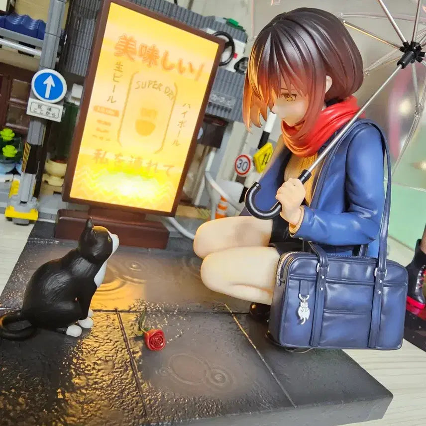 [BUNJANG] Eusun Catzz "A Rainy Day Encounter" 1/7 Scale Figure / EUSUN 1/7 Catzz 일러스트 비오는날 만남