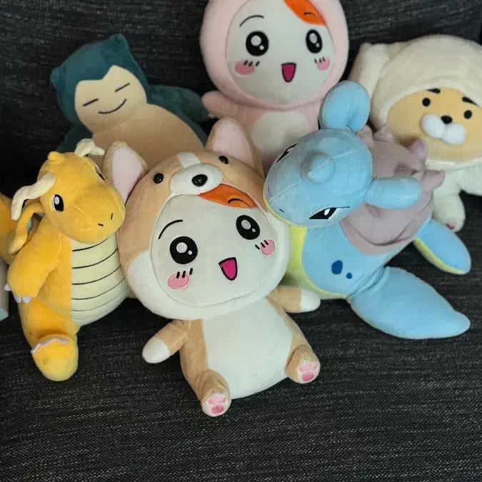 [BUNJANG] Pokemon Snorlax, Chunsik, Ebichu Plush Bundle Set / 인형일괄 포켓몬 에비츄 춘식이