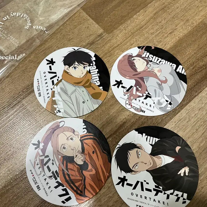 [BUNJANG] Overtake Paper Coaster Bundle Set / 오버테이크 종이 코스터 4종 일괄