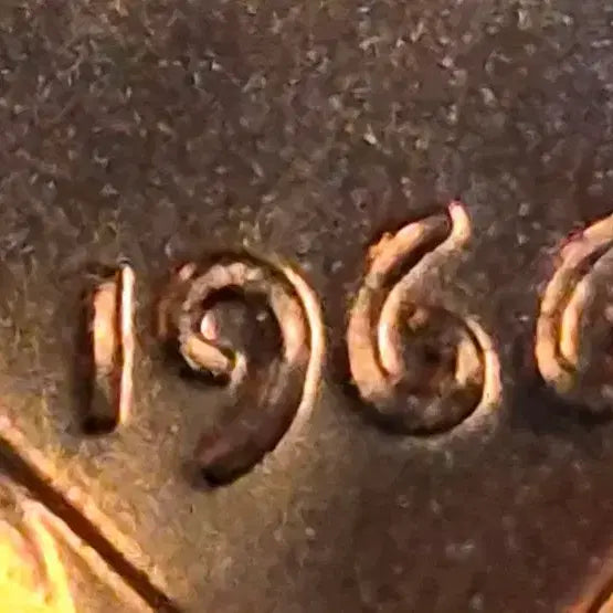 [BUNJANG] 1966 S Mint Lincoln Cent Proof Double Die Error Coin / 1966년 S발행 링컨페니프루프(SMS)  주조 더블 링 에러 주화