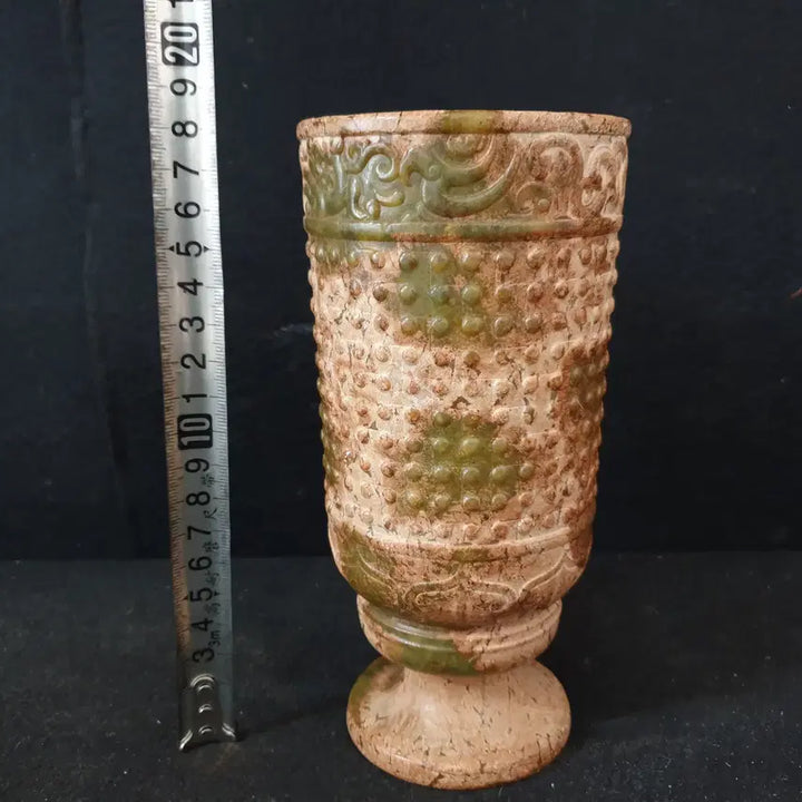 [BUNJANG] Excavated Huazhengyu Jade Cup / (수원만물)출토 화전옥 통옥 옥잔