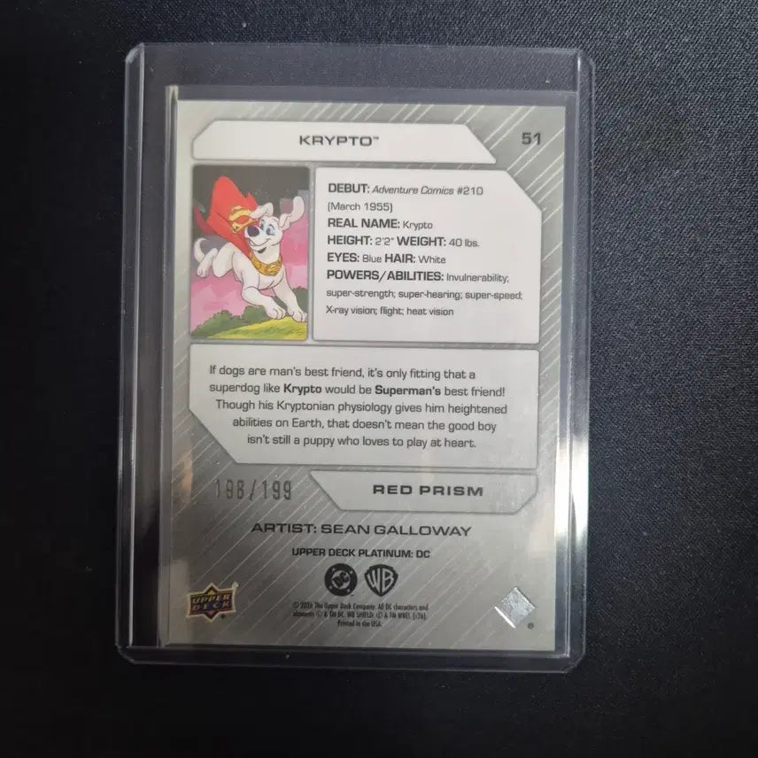 [BUNJANG] Upper Deck DC Platinum Crypto 198/199 / 어퍼덱 DC 플래티넘 크립토 198/199