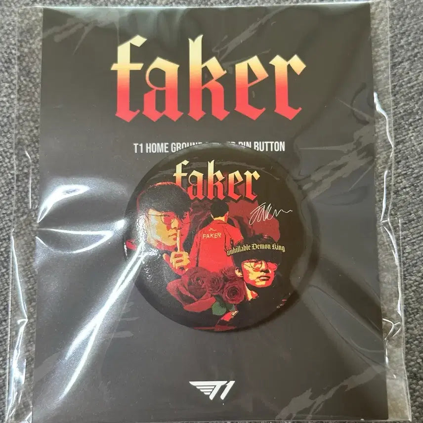 [BUNJANG] T1 Faker Home Ground Pin Button / T1 티원 홈그라운드 페이커 핀버튼
