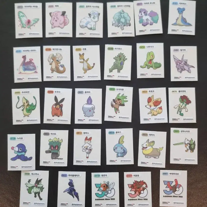 [BUNJANG] Pokemon 30th Anniversary Mini Stickers (Discontinued) / (단종)포켓몬 30주년 기념 띠부씰 판매합니다