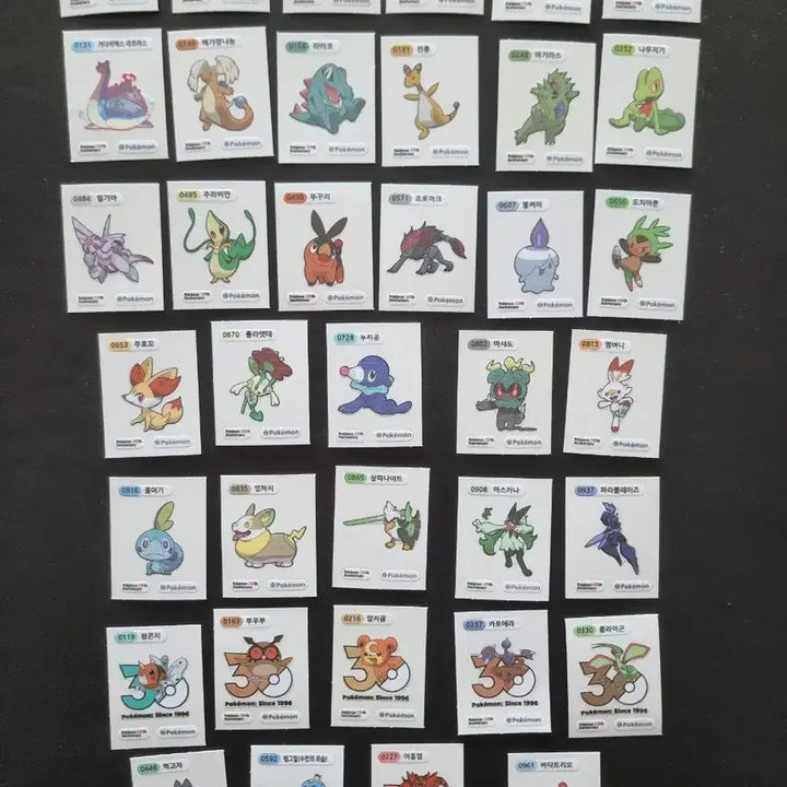 [BUNJANG] Pokemon 30th Anniversary Mini Stickers (Discontinued) / (단종)포켓몬 30주년 기념 띠부씰 판매합니다