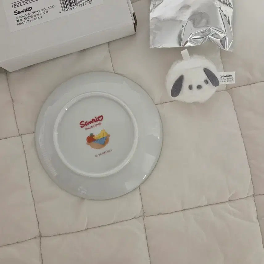 [BUNJANG] Sanrio Pochacco Mini Plate and Keyring Bundle Set / (일괄) 산리오 그릇 포차코 포챠코 인형 키링 산리오 노벨티