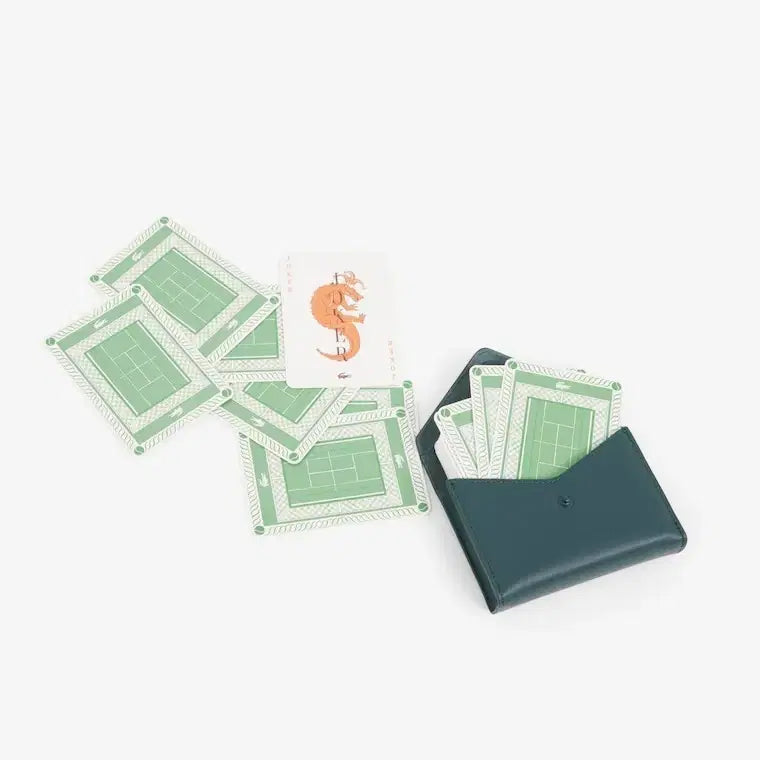 [BUNJANG] Lacoste Playing Cards Set with Leather Case / 라코스테 플레잉 카드 세트(Lacoste Playing Cards Set)