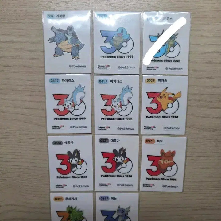 [BUNJANG] Pokemon 30th Anniversary Logo Sticker / 포켓몬 30주년 로고 띠부씰 판매(추가완)