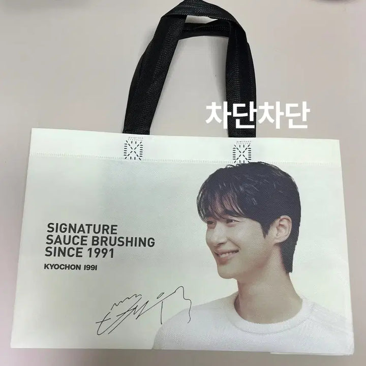 [BUNJANG] Byun Woo Seok Kyochon | Tafetta Bag / 변우석 교촌 타포린백