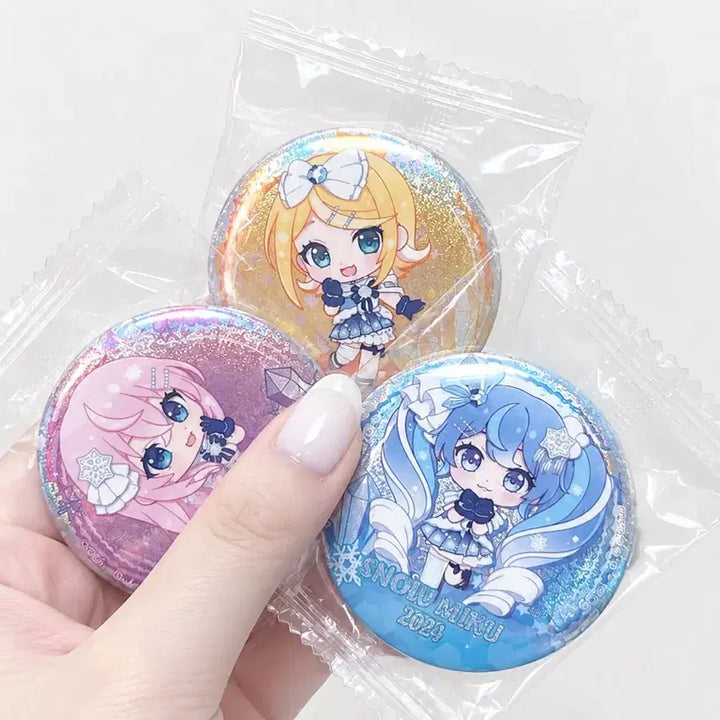 [BUNJANG] Snow Miku 2024 Limited Edition Can Badge Set / 스노우 하츠네 미쿠 캔뱃지 3종