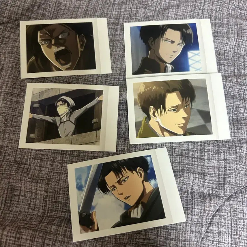 [BUNJANG] Attack on Titan Levi Card Bundle Set / 진격의 거인 리바이 카드 5장 일괄