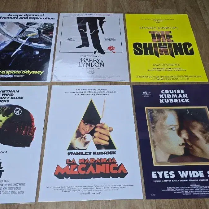 [BUNJANG] Stanley Kubrick 6 Poster Bundle (A3) - A Clockwork Orange, The Shining, Barry Lyndon, Eyes Wide Shut, Full Metal Jacket, 2001: A Space Odyssey / 스탠리 큐브릭 감독의 6종 포스터(A3) 일괄 팝니다 (시계태엽 오렌지,샤이닝,배리 린든,아이즈 와이드 셧,풀 메탈 자켓,2001 스페이스 오디세이)