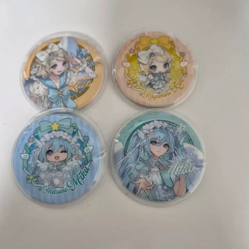 [BUNJANG] Hatsune Miku Kagamine Rin Badge 4-Piece Bundle Set / 하츠네 미쿠 카가미네 린 뱃지 4종 일괄판매