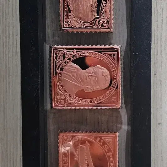 [BUNJANG] Pure Copper Stamp Medallion 3-Piece Set (3 oz Total) / (99.9  1oz) 구리 우표 메달 3종( 3 oz) 세트