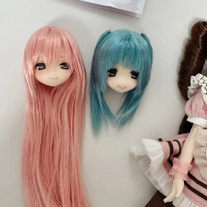 [BUNJANG] Nyako + Custom Head 2 Types Bundle BJD Ball-Jointed Doll / 변신전기거리 냐코+커스텀헤드 2종 일괄 변신전자상가 bjd 블라인드돌 육일돌 구관