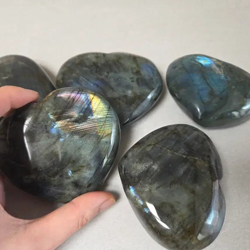 [BUNJANG] Heart Labradorite Raw Stone / 하트 래브라도라이트(라브라도라이트) 원석 5개