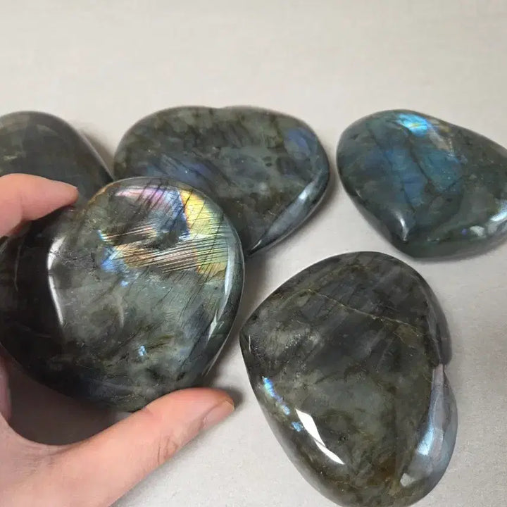 [BUNJANG] Heart Labradorite Raw Stone / 하트 래브라도라이트(라브라도라이트) 원석 5개