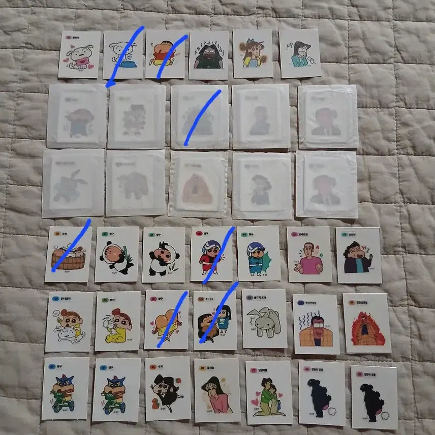[BUNJANG] Crayon Shin-chan Sticker Set (Choose 3) / 짱구 띠부씰 3개 선택 우동씰 라멘씰 짱구 띠부띠부씰
