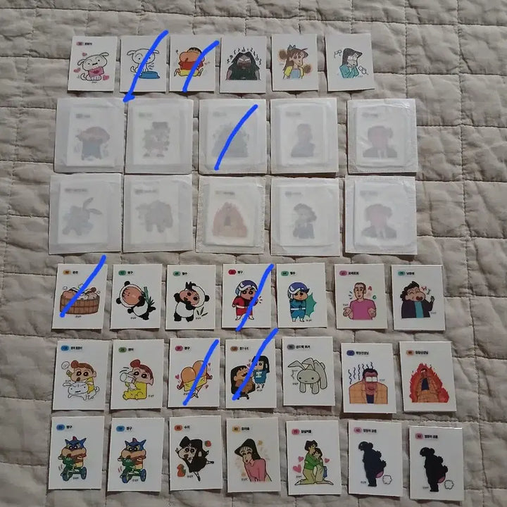 [BUNJANG] Crayon Shin-chan Sticker Set (Choose 3) / 짱구 띠부씰 3개 선택 우동씰 라멘씰 짱구 띠부띠부씰