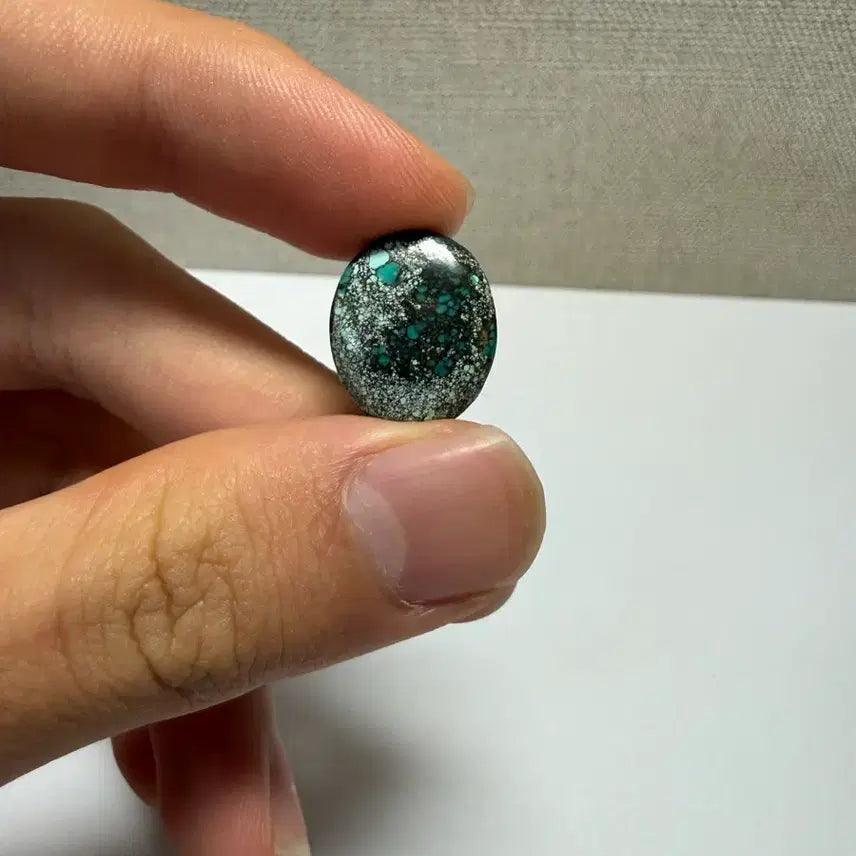 [BUNJANG] Natural Turquoise Spiderweb Cabochon Raw Stone / [천연 터키석] 초밀도 스파이더웹 카보숑 원석 수집품