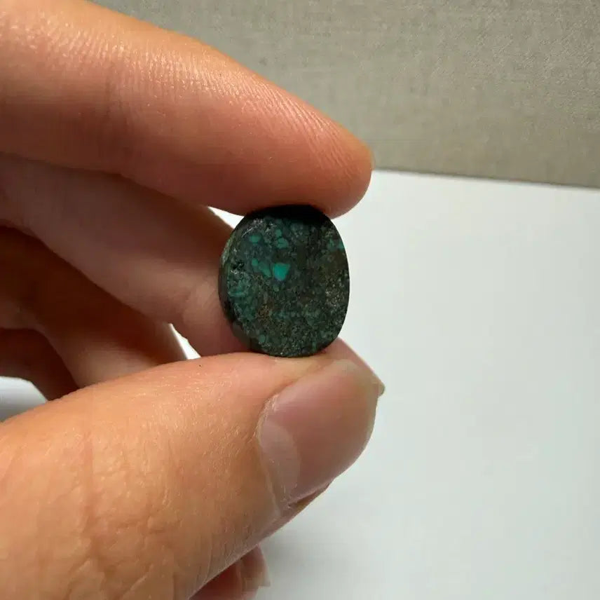 [BUNJANG] Natural Turquoise Spiderweb Cabochon Raw Stone / [천연 터키석] 초밀도 스파이더웹 카보숑 원석 수집품