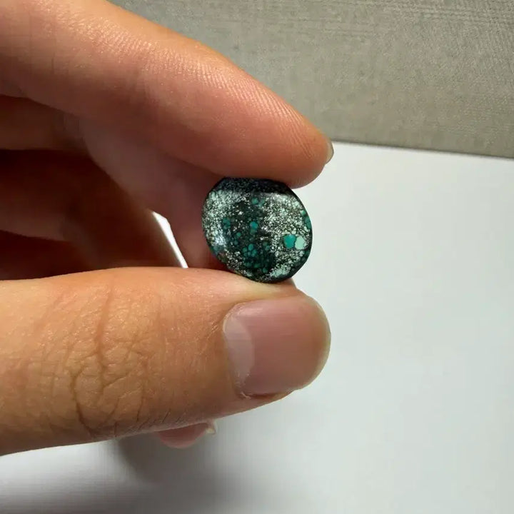 [BUNJANG] Natural Turquoise Spiderweb Cabochon Raw Stone / [천연 터키석] 초밀도 스파이더웹 카보숑 원석 수집품