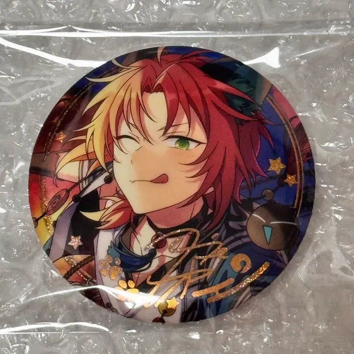 [BUNJANG] Ensemble Stars! Leo Tsukinaga Black Cat Chinese Version Limited Scout Signed Can Badge / 앙스타 츠키나가 레오 흑냥이 중스타 한정 스카우트 사인 캔뱃지 앙상블스타즈