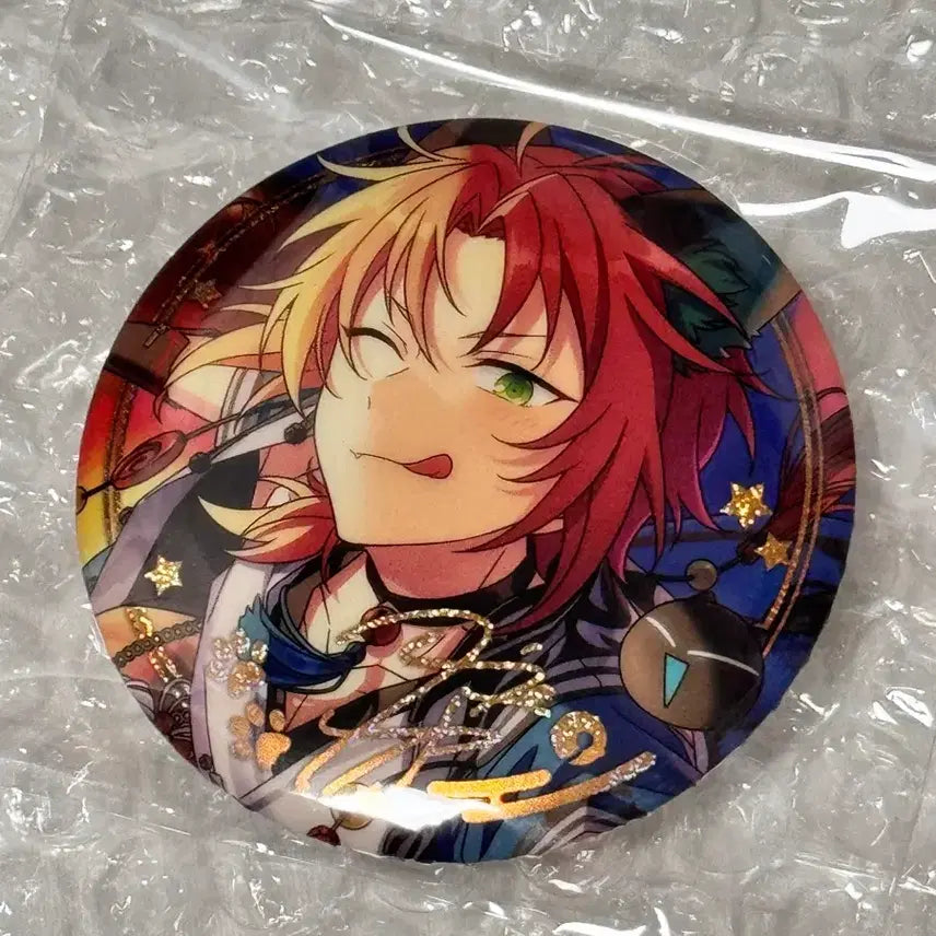 [BUNJANG] Ensemble Stars! Leo Tsukinaga Black Cat Chinese Version Limited Scout Signed Can Badge / 앙스타 츠키나가 레오 흑냥이 중스타 한정 스카우트 사인 캔뱃지 앙상블스타즈
