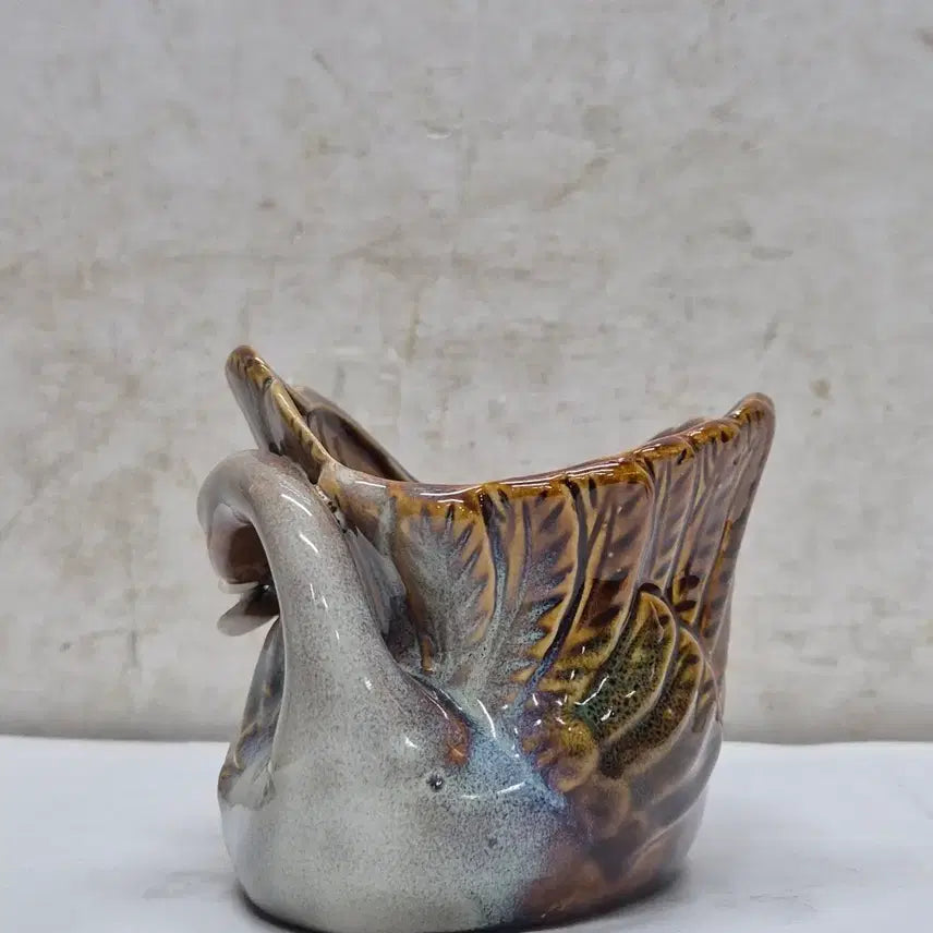 [BUNJANG] Ceramic Swan Pair Figurine / 백조 1쌍의 도자기 (713) (운임비 따로)