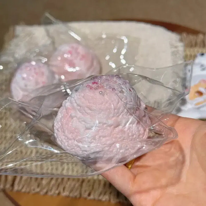 [BUNJANG] Pink Shooting Star Ice Cream Scoop Squishy New / 핑크 슈팅스타 아이스크림 스쿱 말랑이 새상품