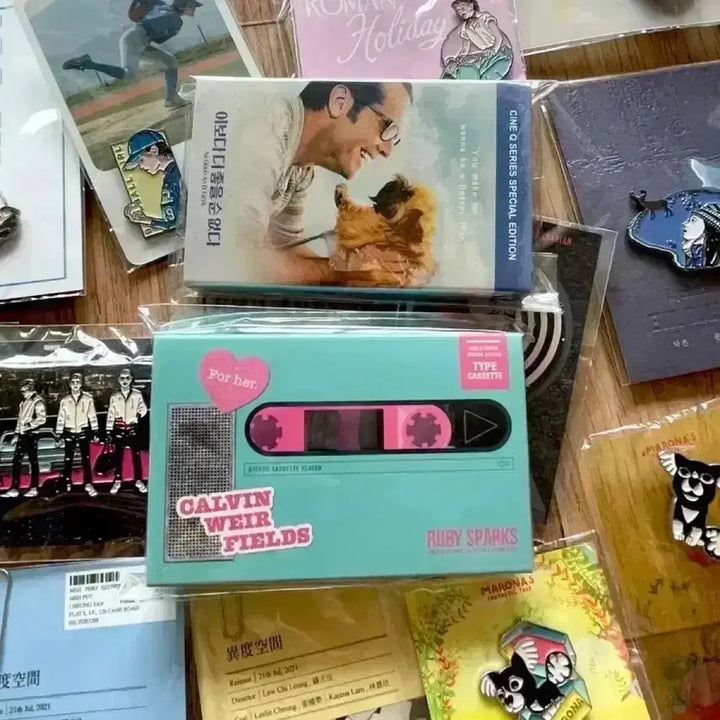 [BUNJANG] Ruby Sparks CineQ A3 Poster &amp; Badge Package / 루비스팍스 씨네큐 A3포스터 폴다노 영화 씨네큐에디션 뱃지 패키지