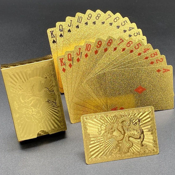 [BUNJANG] Waterproof Gold Trump Poker Cards / 골드 트럼프 카드 포커 방수 홀덤 황금 포커카드