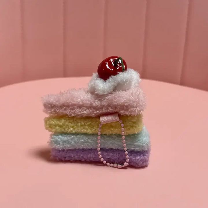 [BUNJANG] Rainbow Cake Keyring / 폭신폭신 레인보우 케이크 키링