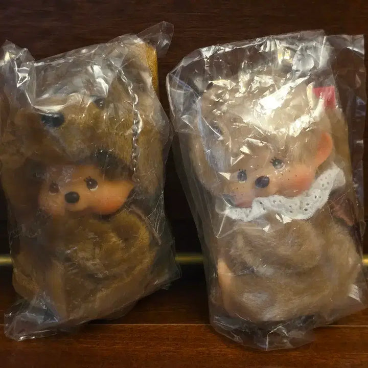[BUNJANG] Sekiguchi Monchhichi Glove Holder Keychain - Bear Brown Lace / 미개봉 세키구치 몬치치 글로브 장갑 홀더 베어 브라운 레이스 키링 새제품