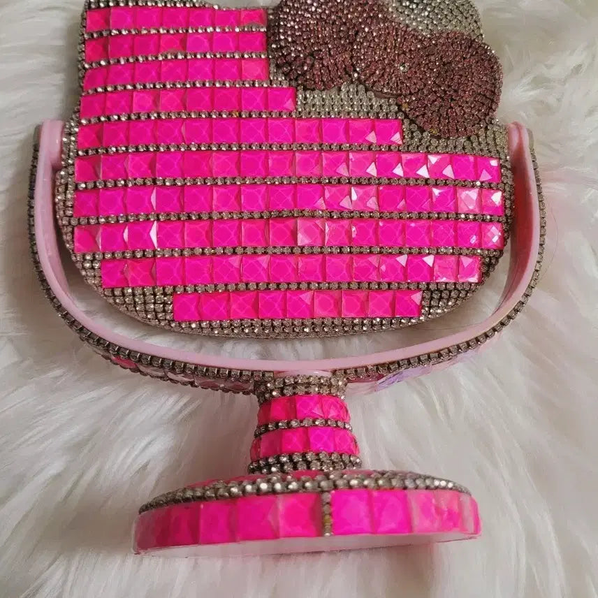 [BUNJANG] Imported Pink Hello Kitty Jeweled Mirror / 수입 핑크 헬로키티