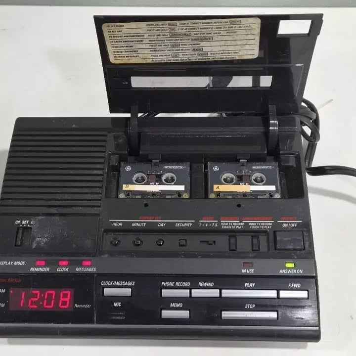 [BUNJANG] GE Microcassette Answering Machine (Model 2-9662) - Vintage, For Parts/Display / [부품용/인테리어 소품] 빈티지 GE 마이크로카세트 자동응답기 (Model 2-9662)
