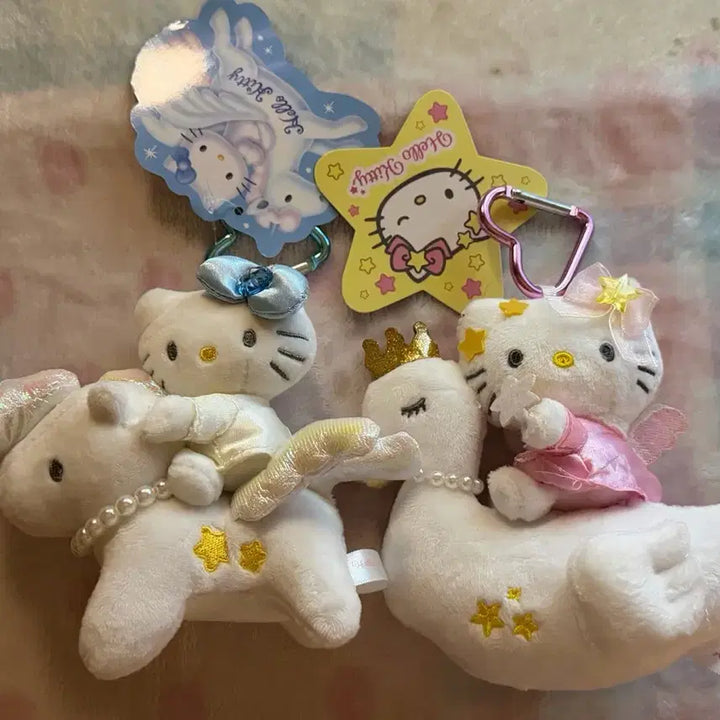 [BUNJANG] Sanrio Hello Kitty Unicorn Swan Plush Keychain Bundle / (산리오) 헬로키티 유니콘, 백조 인형 키링 일괄