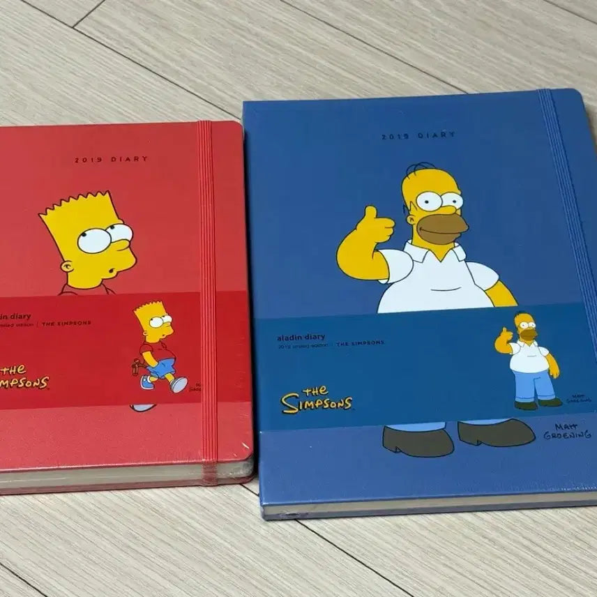 [BUNJANG] The Simpsons 2019 Aladdin Diary Set / 심슨 2019 알라딘 다이어리 세트