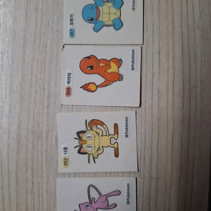 [BUNJANG] Pokemon Card Squirtle, Charmander, Meowth, Mew / 포켓몬 카드 꼬부기/파이리/나옹/뮤