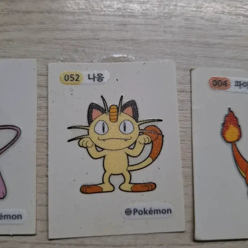 [BUNJANG] Pokemon Card Squirtle, Charmander, Meowth, Mew / 포켓몬 카드 꼬부기/파이리/나옹/뮤