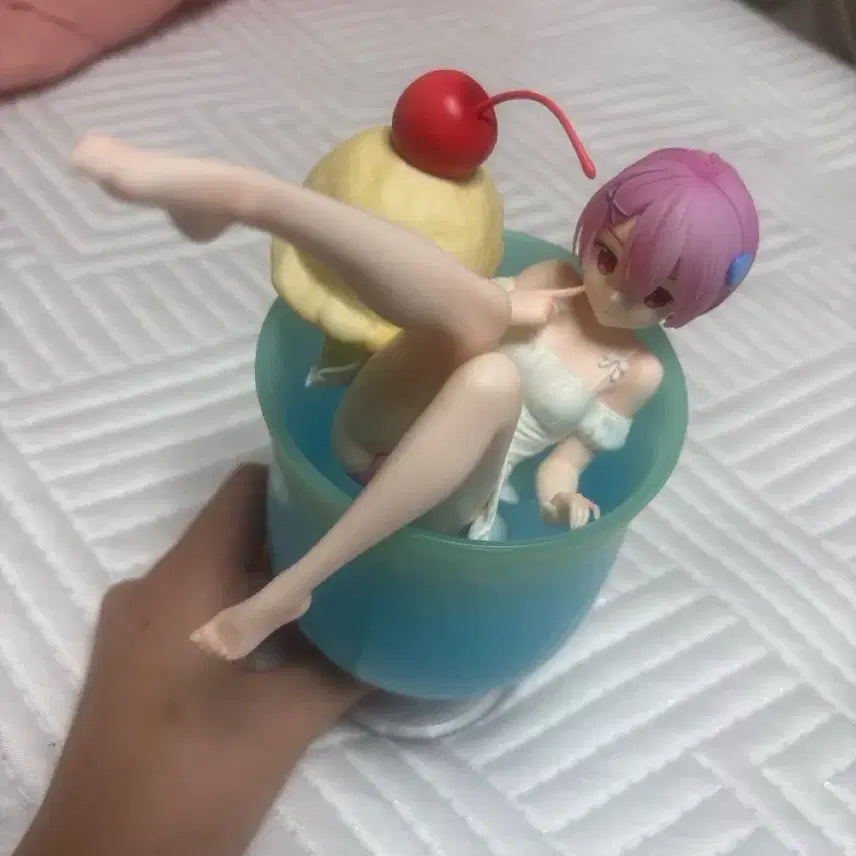[BUNJANG] Re:Zero Rem Ice Cream Cup Soda Figure / 리제로 람 피규어 아이스크림 컵 소다 상자0