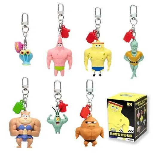 [BUNJANG] SpongeBob Muscle Bob SpongeBob Random Keyring Hidden / 스폰지밥 근육빵빵 키링 히든